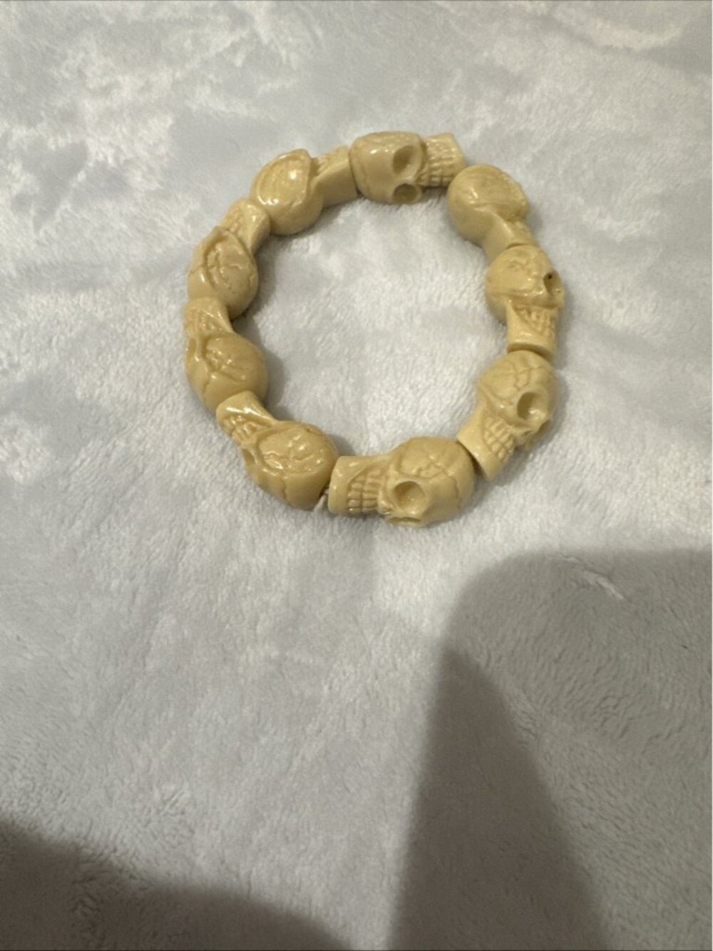 VTG Skeleton Head Treasure Bodhisattva Handle Accessories Buddha Bead Bracelet
